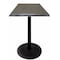 Holland Bar Stool Co 30" Tall In/Outdoor All-Season Table, 36" x 36" Square Charcoal Top OD214-2230BWOD36SQChar - alternate 1